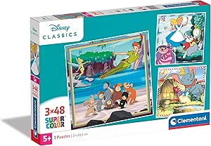 3d4878d39928bf12e3edc97c1900e0ce Clementoni Puzzle 3x48 pz. Square Disney Classic - immagine 1