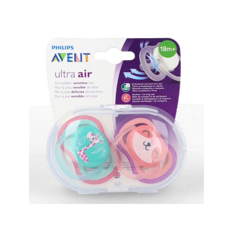 3db8700addbf9c31b041380a67728912 Avent 2 Succhietti ultra air 18m+ Femmina - immagine 1