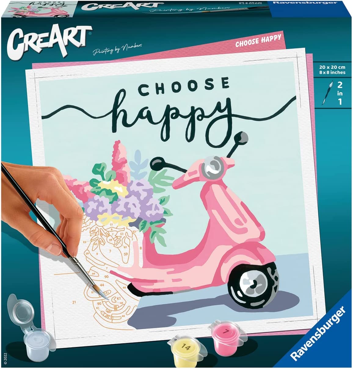 3f032337fac3fe7dc5a6dbba6acce02c Ravensburger Creart Serie Trend Quadrati - Choose Happy - immagine 1