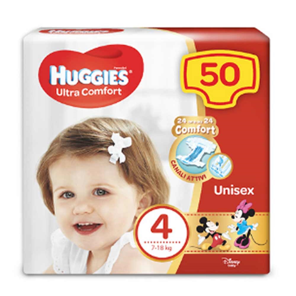 40f8b33b9b2d47f56d3b706f31e7e4f7 Huggies Pannolini Little Movers Grande Mis.4 7-18 Kg. Pz.50 - immagine 1