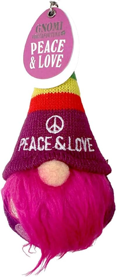 4800c56f0ac89dff725427b25e7f7bac PEACE & LOVE - GNOMO PORTAFORTUNA - immagine 1