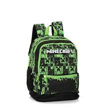 4832e03fe7d69c0c20d1e93a423081f5 ZAINO SCUOLA ORG. GREEN MINECRAFT - immagine 1