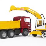 BRUDER MAN TGA Camion con Scavatrice LIEBHERR