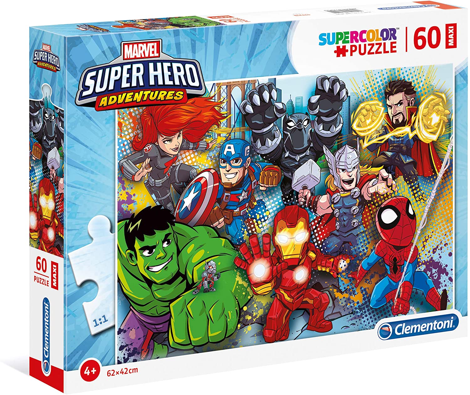 4ad0ba223e2761d913897f5659413f21 Clementoni Puzzle 60 pz. Maxi Superhero - immagine 1