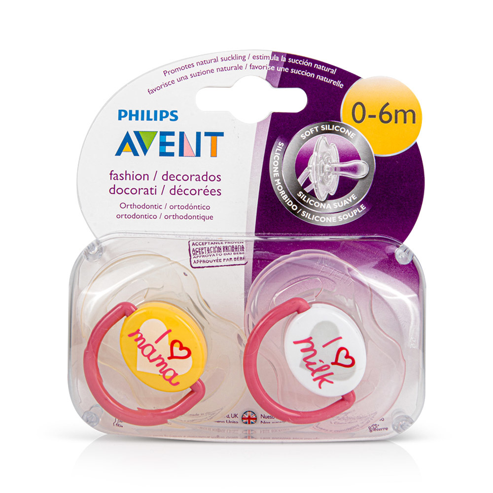 4d010ccf631a71a10e344bd80c3eb724 Avent 2 Succhietti Love 0-6 m - Femmina - immagine 1