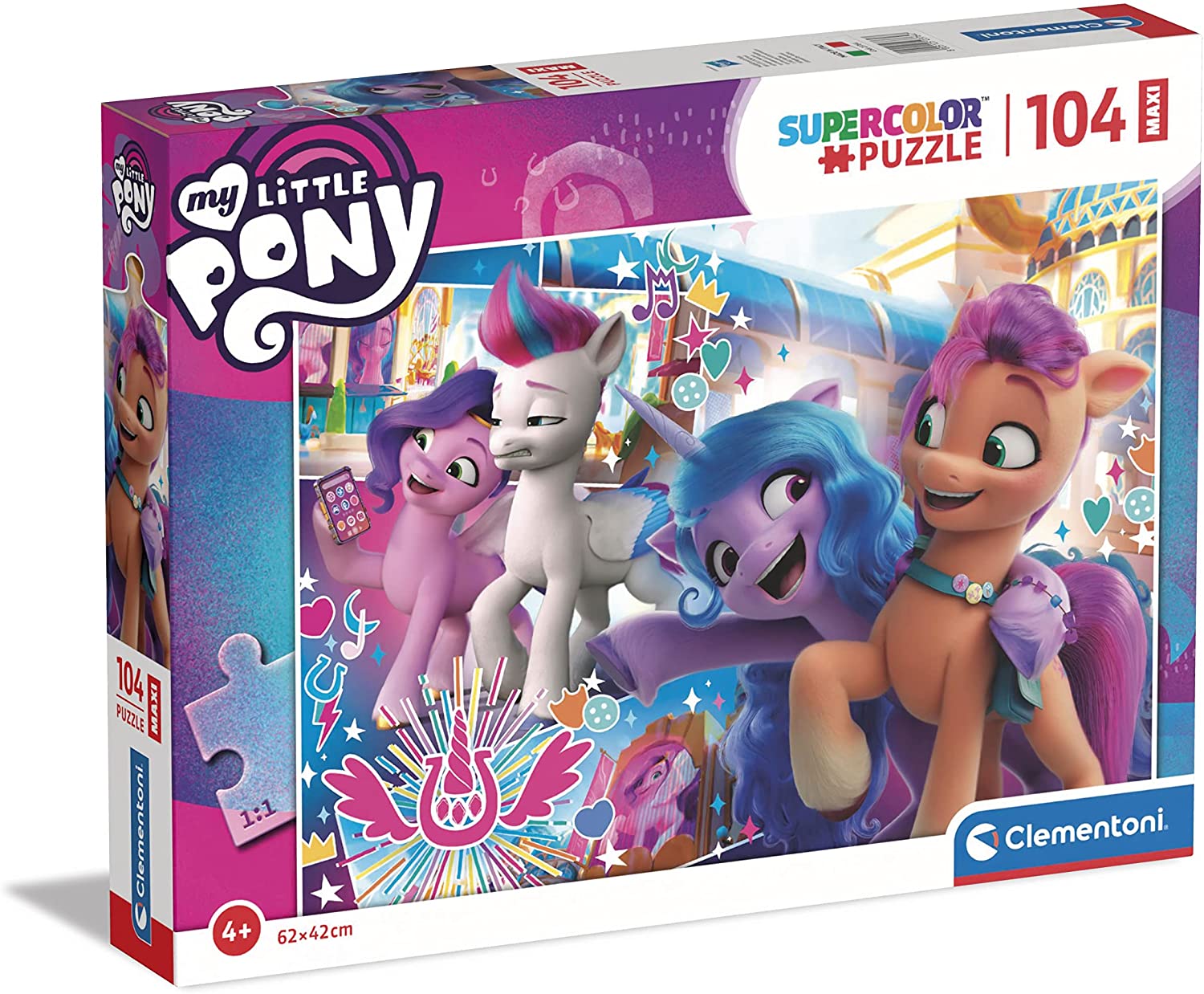 4d2355bd40c45259d9350146f0201300 Clementoni Puzzle 104 pz. MAXI My Little Pony 2 - immagine 1