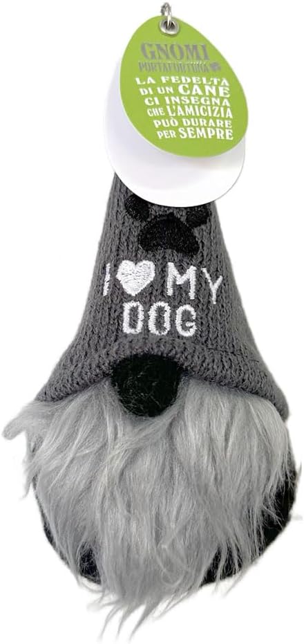 4db56d3c01cc674fe88bd0a29e553394 I LOVE MY DOG - GNOMO PORTAFORTUNA - immagine 1