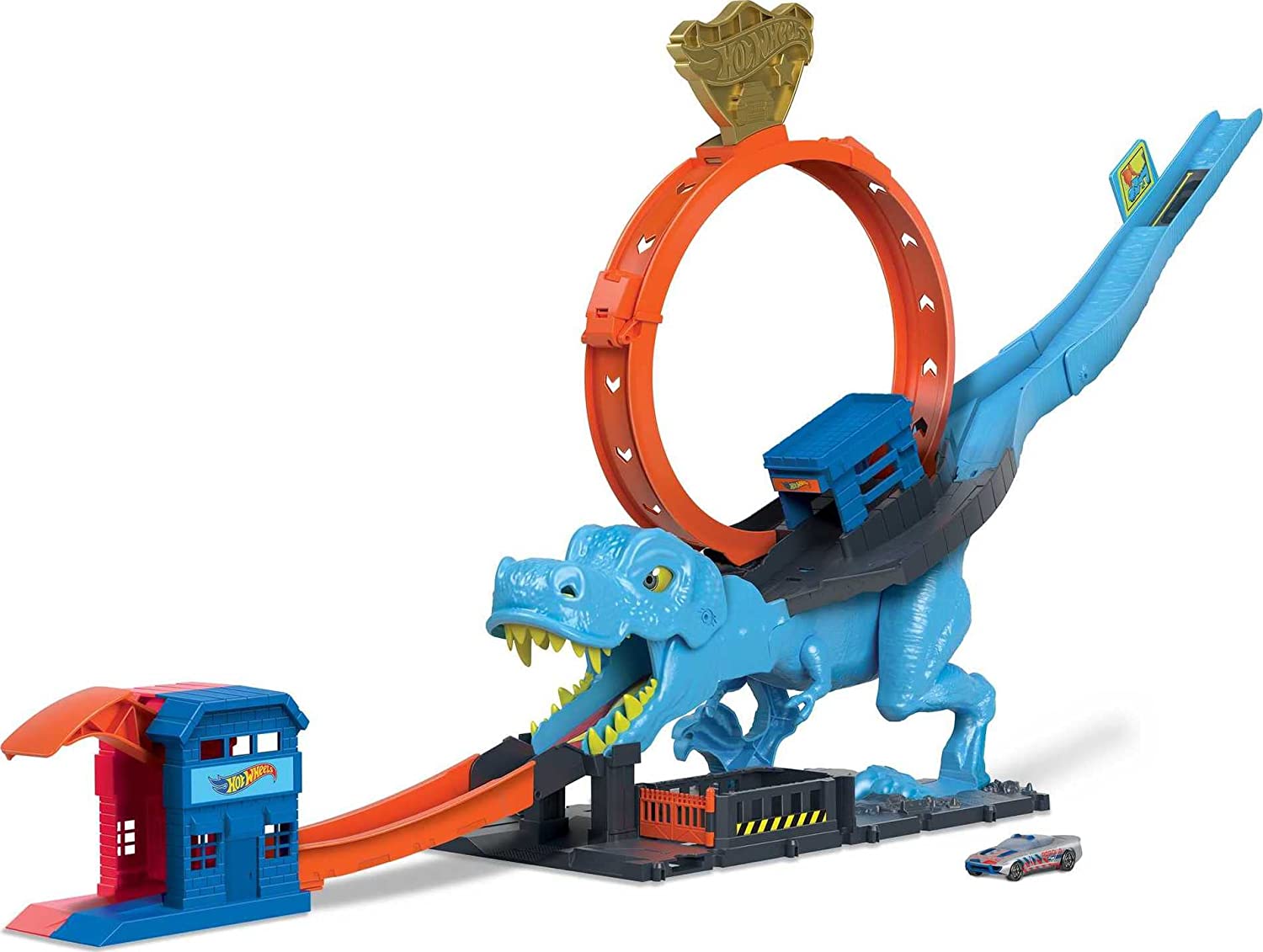 4ec09c7314c2f7292cf9b0a225e7d9aa Hot Wheels Pista Sfreccia sul T-Rex - immagine 1