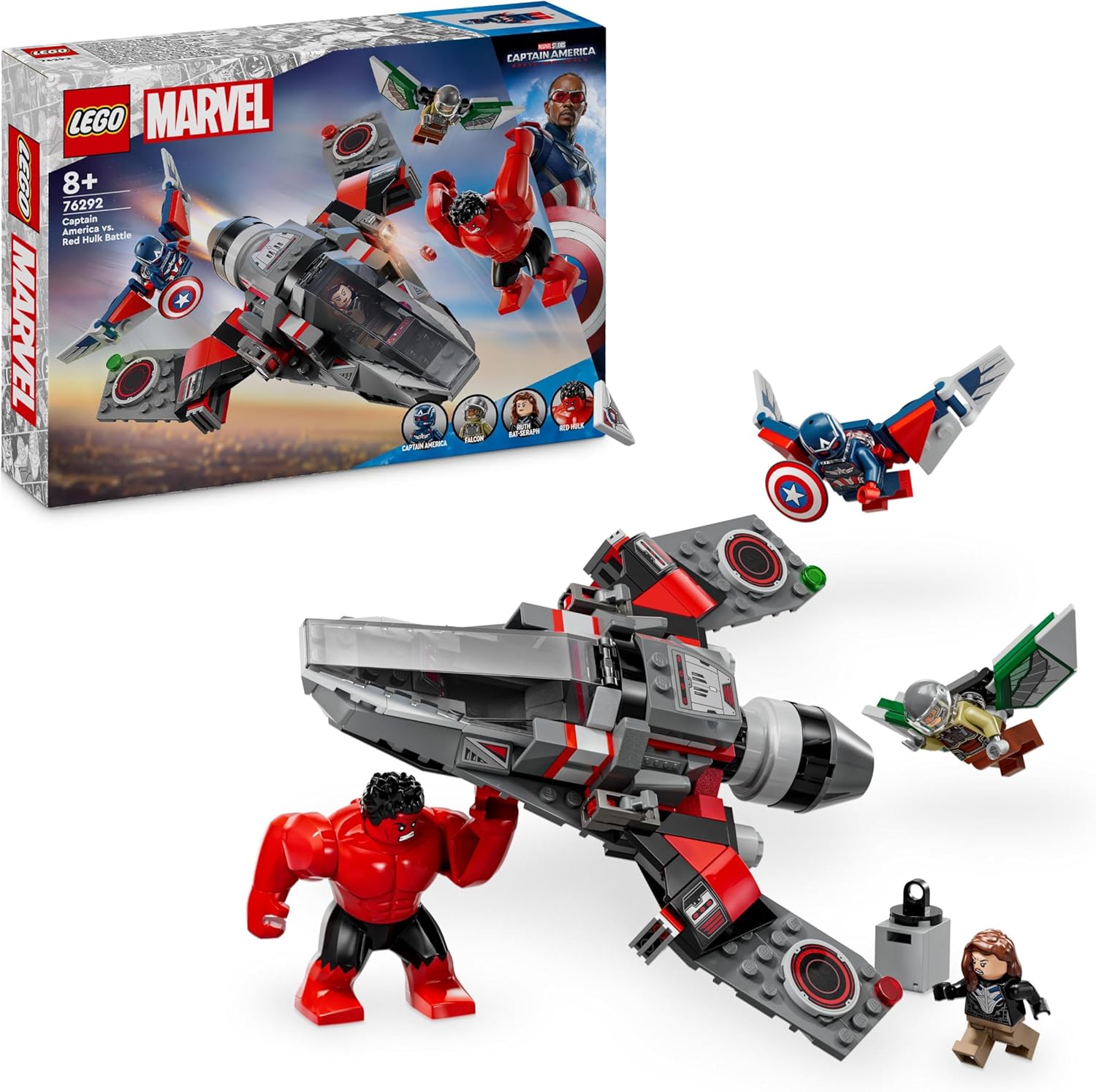 519a102e378f4371c339164b903e9b57 Lego Super Heroes Marvel Capitan America vs Hulk Rosso - immagine 1