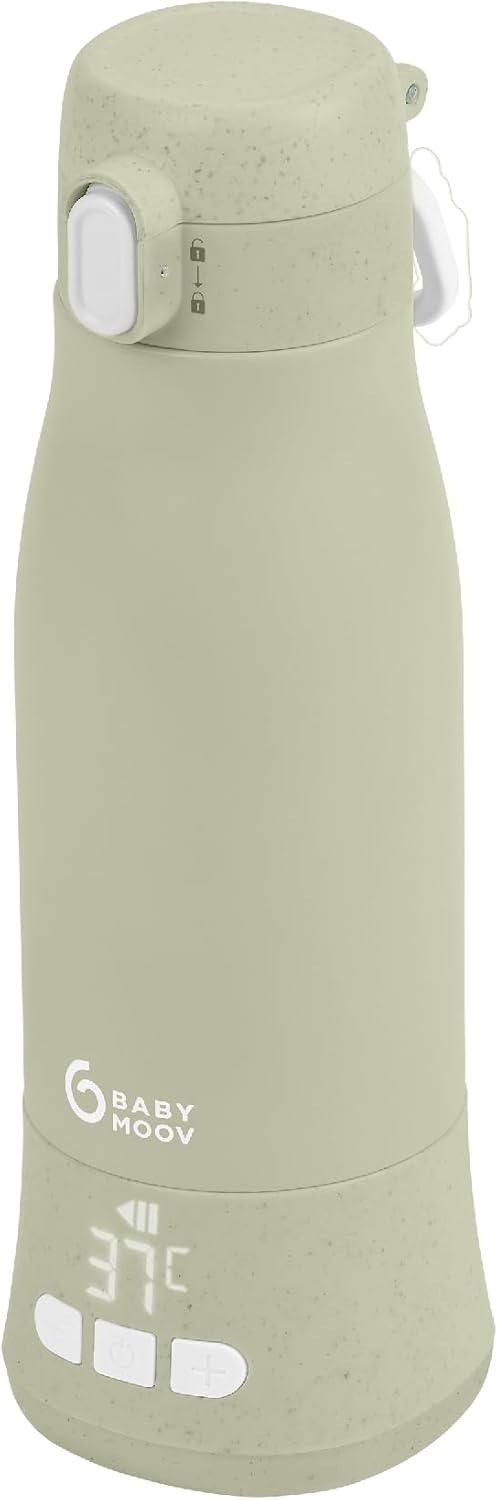 56218cfcd5c0b78b6e698447911ef844 BABYMOOV Moov & Feed - Scaldabiberon digitale a batteria - Verde Salvia - immagine 1