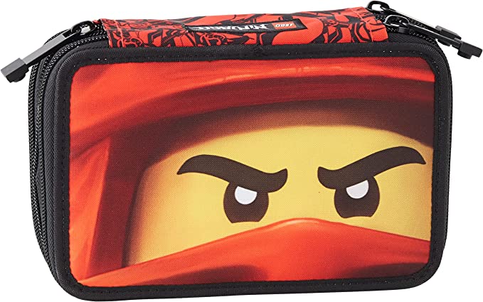 5718038508e3a1af6220c3399bd4aeff Lego Ninjago Astuccio 3 Zip Rosso - immagine 1