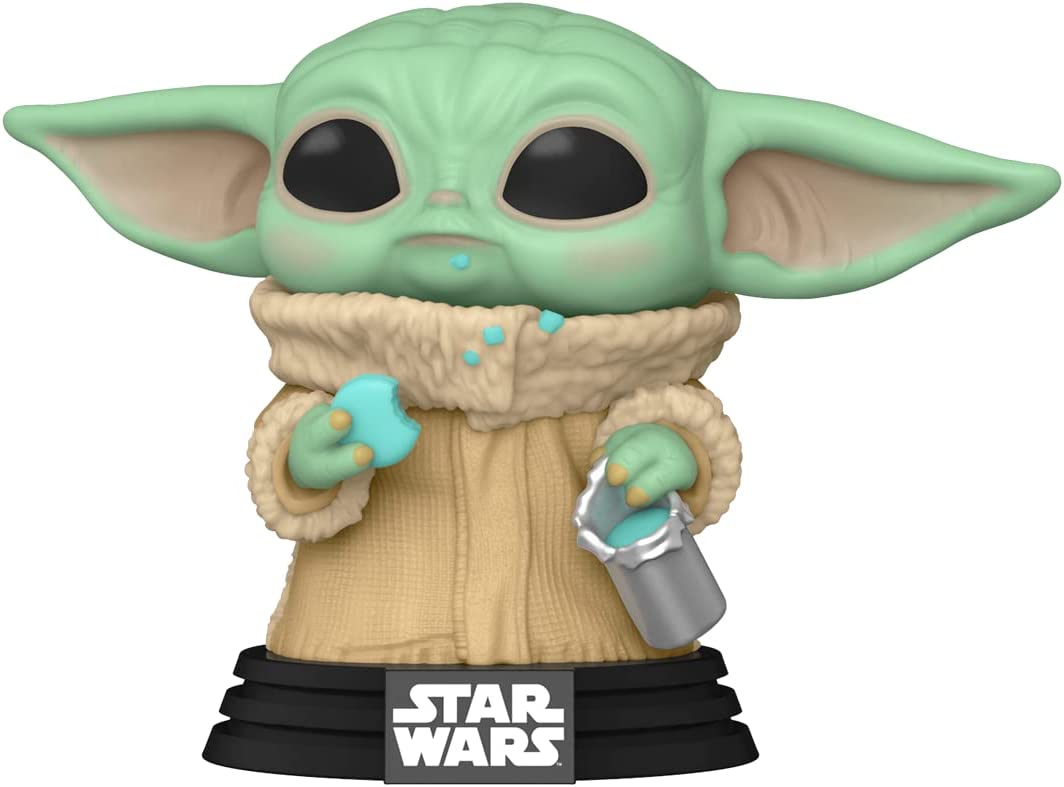 5792c4d2ec47dedfede564e43e6fc577 FUNKO POP Star Wars: Mandalorian - Grogu w/ Cookie - immagine 1
