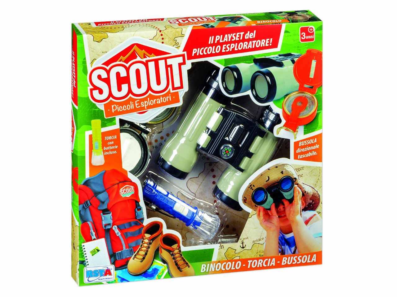 57947284ac56f066d206d886654ab4f0 RSToys playset Scout Binocolo Torcia e Bussola - immagine 1