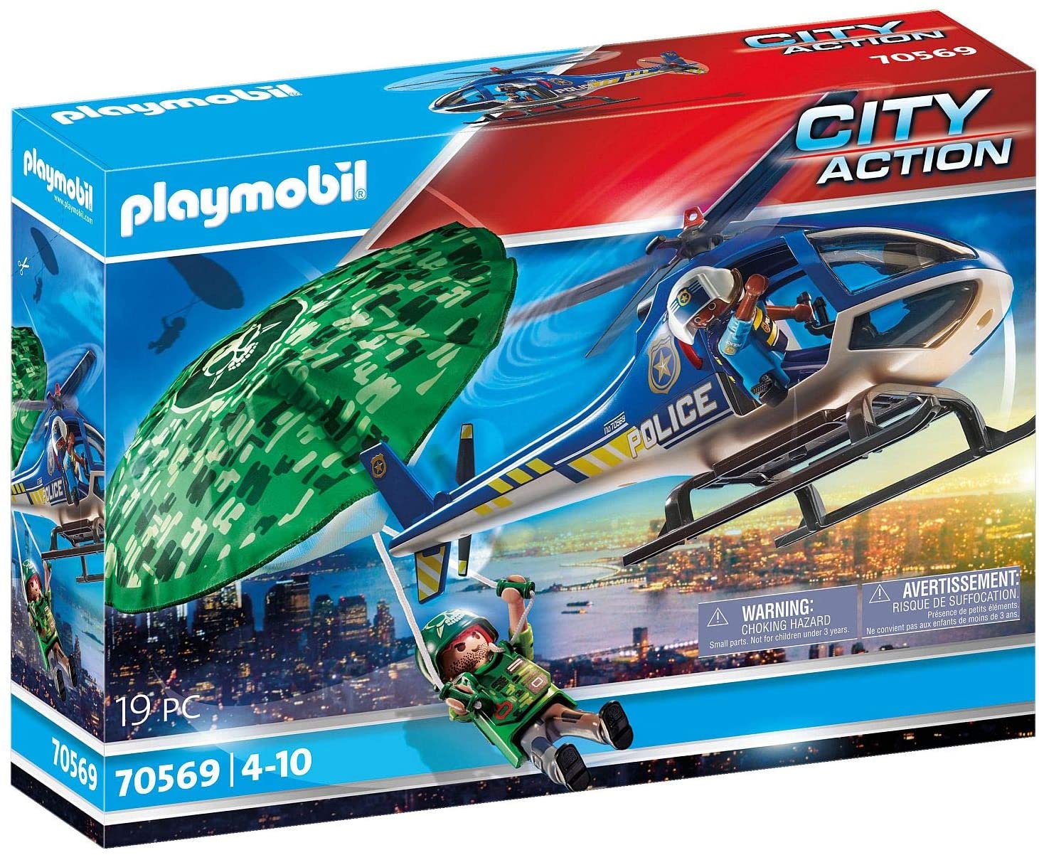 58419efb707ce1ff946d1bbdf795ea80 Playmobil Elicottero della polizia e Fuggitivo - immagine 1