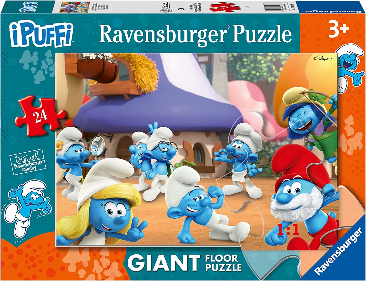 587eefda4bdf650ea33fae44230312b5 Ravensburger Puzzle 24 pz. Maxi I puffi - immagine 1