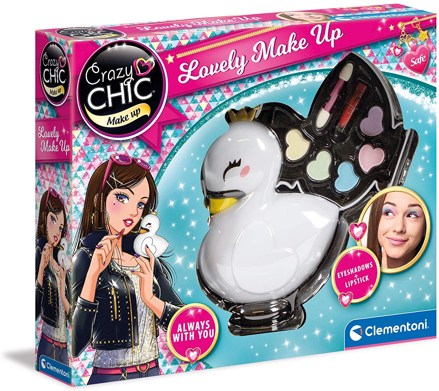 58afeb57325a4dad20951a72227aac06 Crazy Chic Mini Trousse Love Pet - Cigno - immagine 1