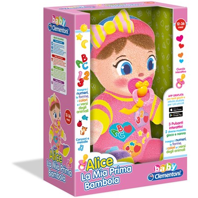59cbe81106fcc74f7ddf9002a3b62789 Clementoni Alice Mia Prima Bambola - immagine 1