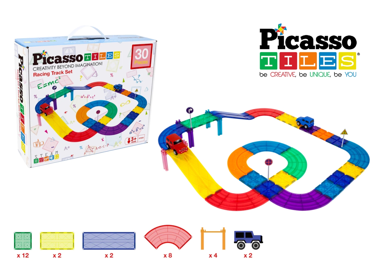 5b4e23d67fabd43aa9a6ca9176f4ca63 Picasso Magnetic Pista Auto 30pz - immagine 1