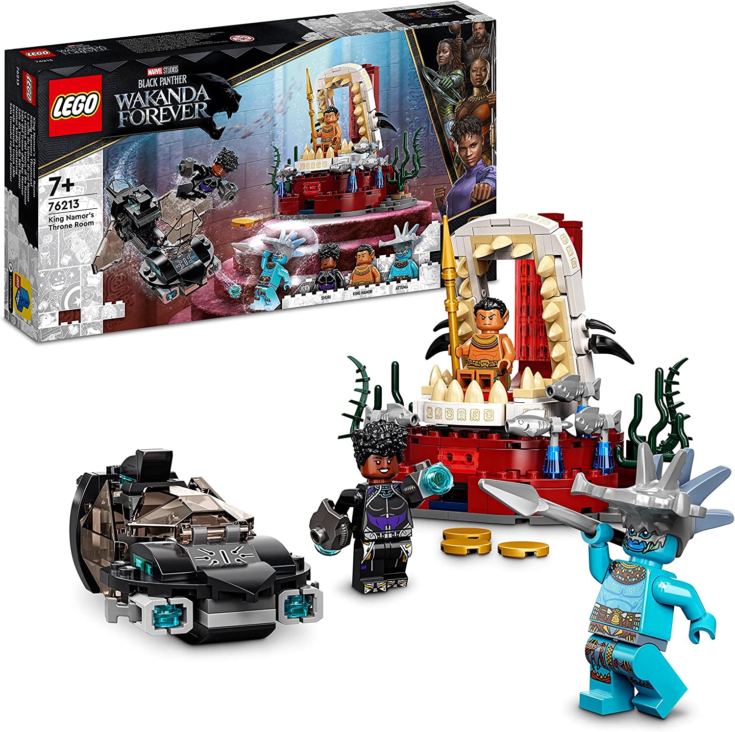 5bd475b9bcf4f945c90b8d17ecc59125 Lego Marvel Black Panther - Wakanda Forever - La Stanza del Trono di Re Namor - immagine 1