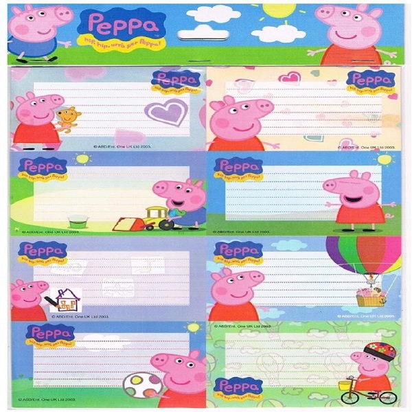 5c4456a71f79e16f8ab69dd5ee984530 ***Peppa Pig busta etichette scuola 24 adesivi - immagine 1