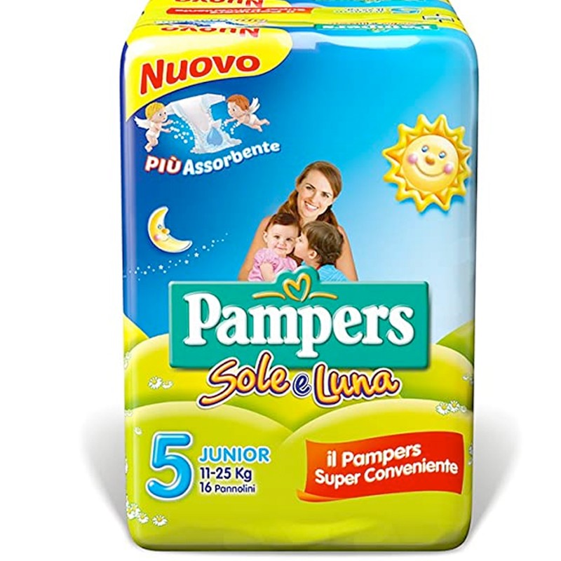 5c4ce59b7545e8f965b09c8c9bbb612f Pampers Sole & Luna Junior 16 pz. - immagine 1