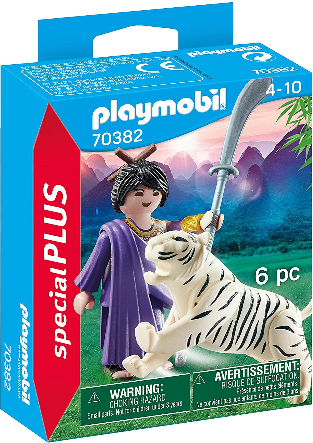 5e630487677d2ffbdee352b123fb7216 PLAYMOBIL SPECIAL PLUS GUERRIERA NINJA CON TIGRE - immagine 1