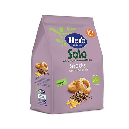 5fa8366a7d48e9ffce8762f461fe2741 Hero Baby Snack Bio GR.50 Lenticchie/Mais - immagine 1