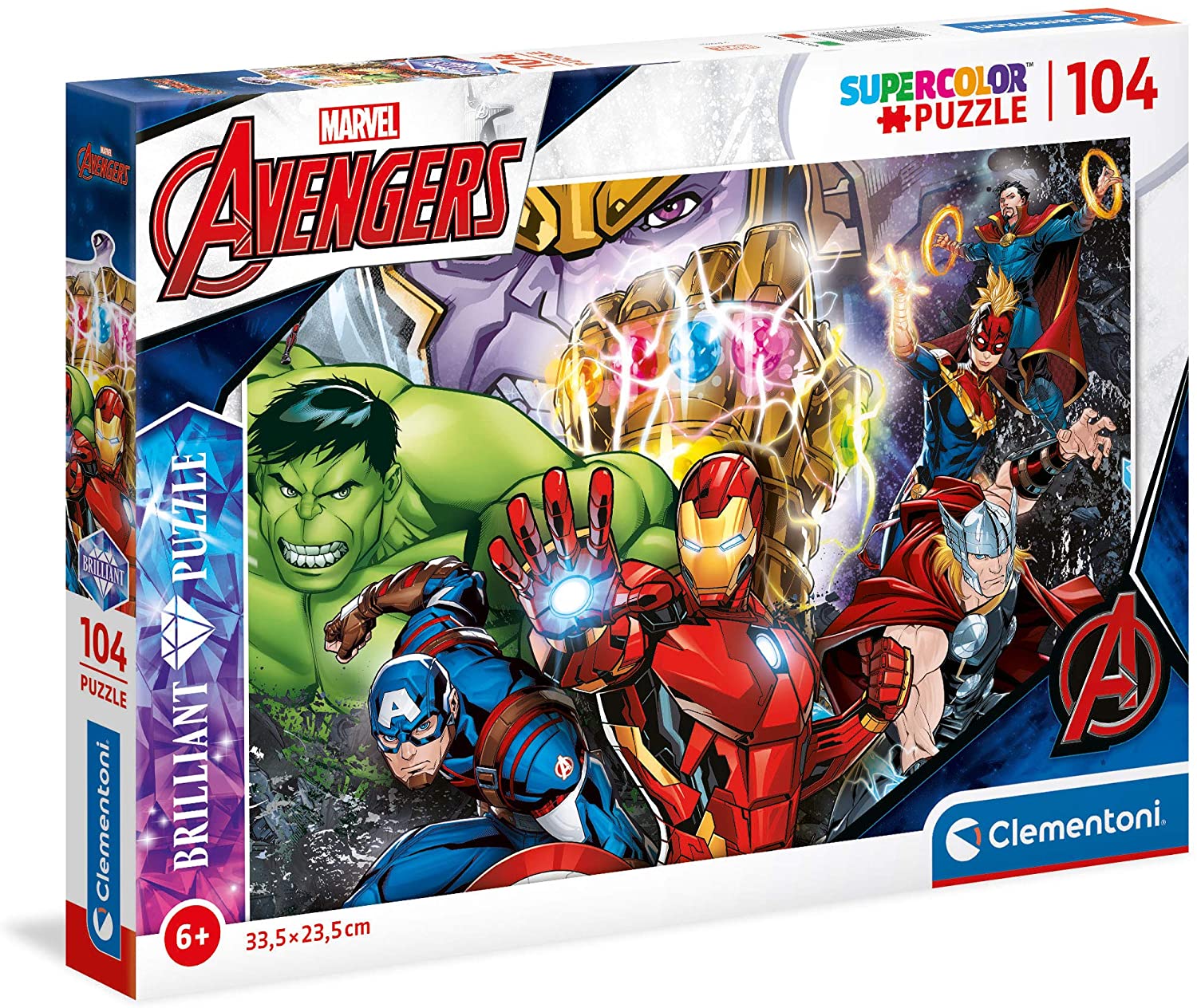 5fcf2c253d01bd05049c99601e4cee3a Clementoni Puzzle 104 Pz. Brilliant Marvel - immagine 1