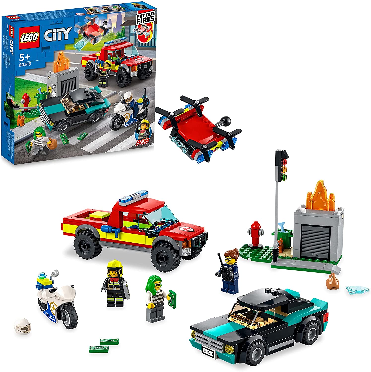 5ffe95acc86f4af01a59c05c97e46a83 Lego City Soccorso antincendio e inseguimento della polizia - immagine 1