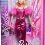 Barbie Fashionista Deluxe Metallic Bionda con Vestito Rosa