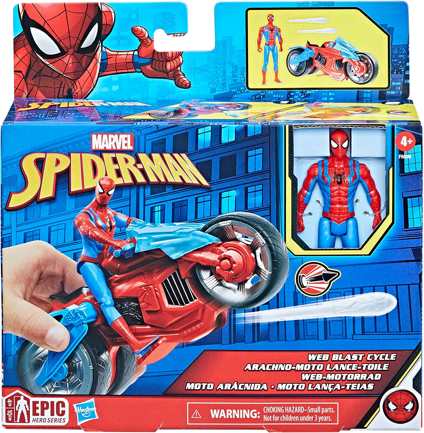60dd51e2942e13dc0780954b740b55ad Spiderman Personaggio 10 cm con Veicolo - immagine 1