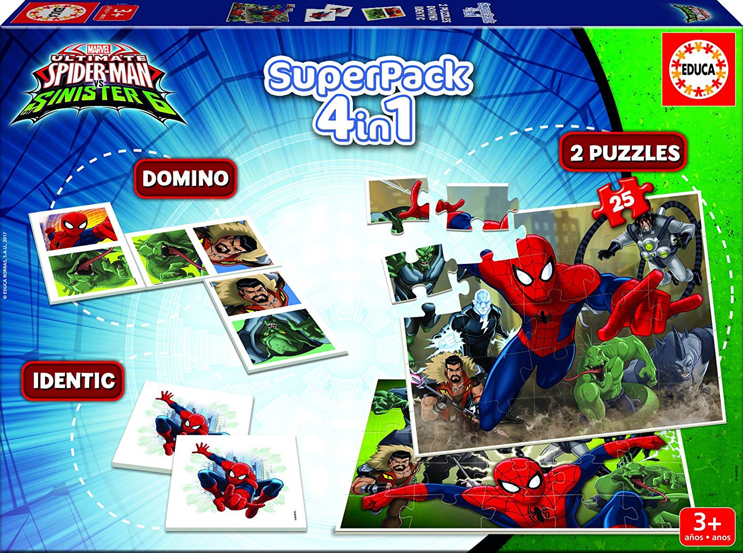61a691f635fbb98b5518fda865729428 Educa Superpack Spiderman 4 in 1 - immagine 1