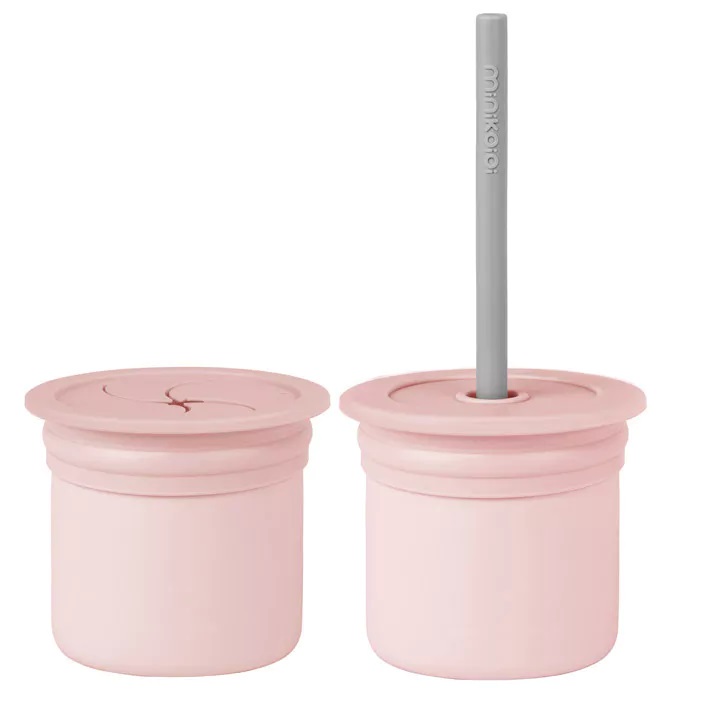 61f447644af7a811d85ec1e8e92d216c Bicchiere con Cannuccia Sip+Snack Cherry - immagine 1