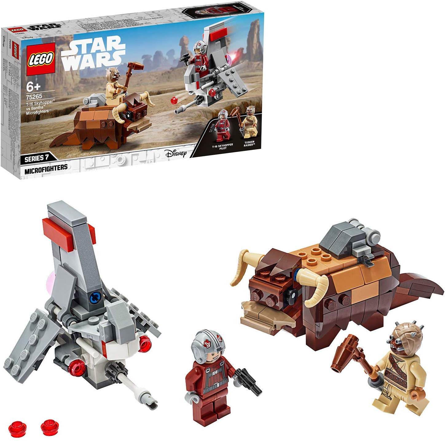 6201262a046504e38b47733b95f020a2 Lego Star Wars Microfighter t-16 Skyopper vs Bantha - immagine 1
