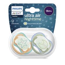 62095dd728d8c132d2a24de63ed10a93 Avent 2 Succhietti Ultra Air Night 18m+ Stella/Luna - immagine 1