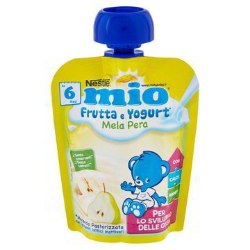62a44d62b97c4089d34677cb52e9c588 Mio Pouch Frutta gr.90 - Yogurt Mela e Pera - immagine 1