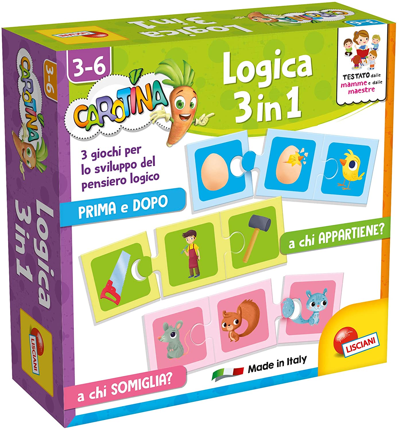 646a949eab95efdb75cd20aa0ebd9a56 Carotina Quadrotte Logica 3 in 1 - immagine 1