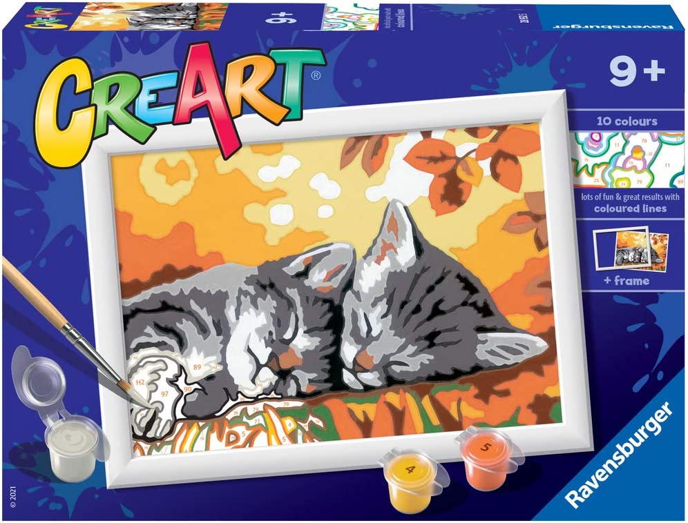 647bc4508e325accf8c58ace59f654d2 Ravensburger CreArt Serie E - Gattini in autunno - immagine 1