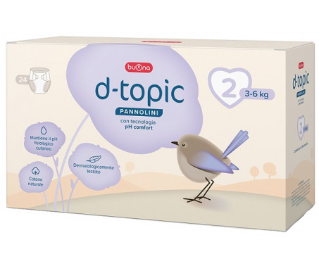 64d67d4f355c97365435bcb59e6c4827 D-Topic Pannolino Taglia 2 3-6 Kg pz.24 - immagine 1