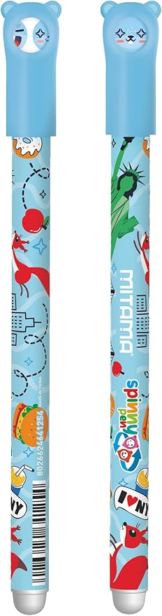 65c729f1a73528037618fb15fa9b07f0 PENNA CANCELLABILE SPINNY FANTASY, NEW YORK, P. 0.7, BLU MIT - immagine 1