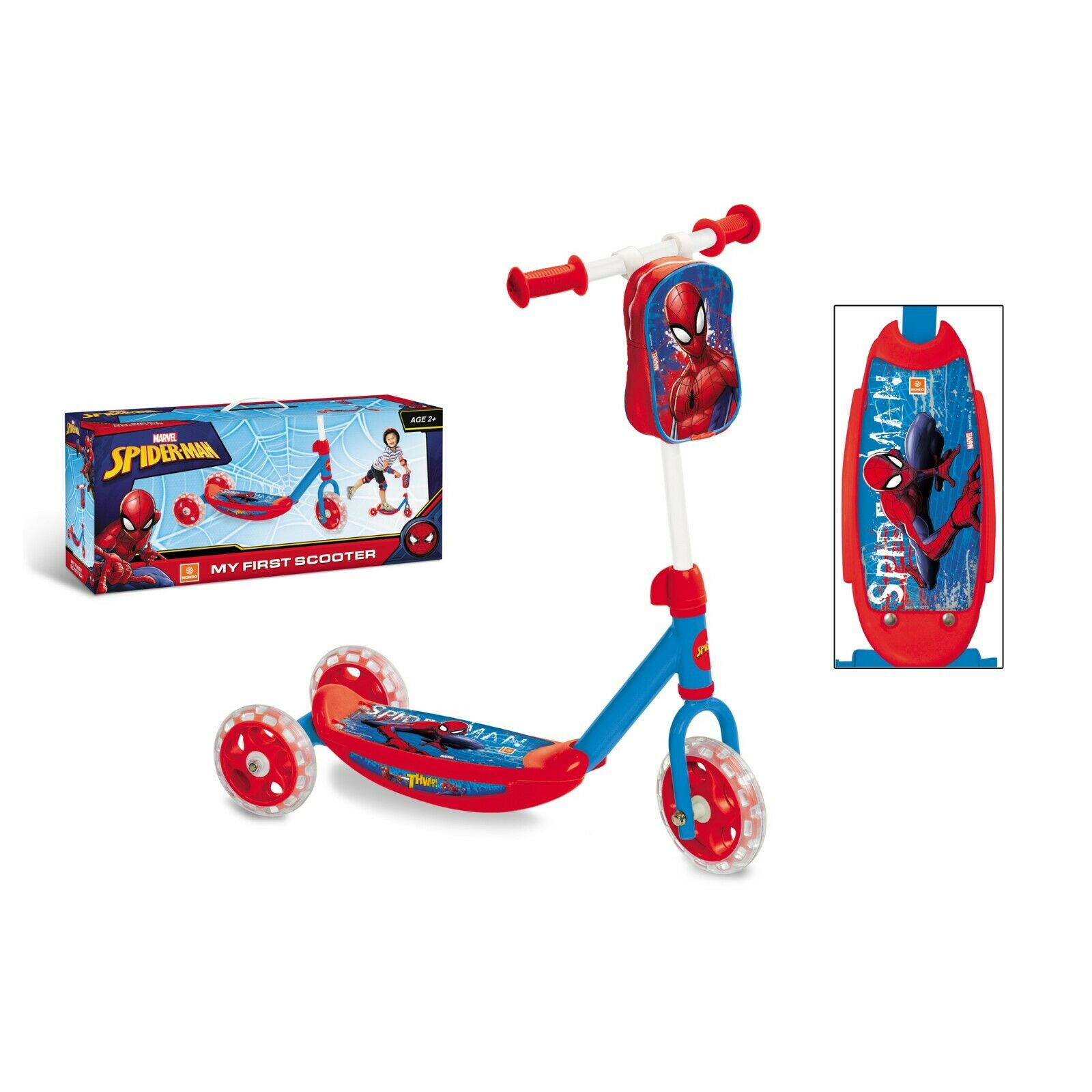 66ee8ec158a7f67494624c479b3c76a0 Monopattino 3 ruote Spiderman - immagine 1
