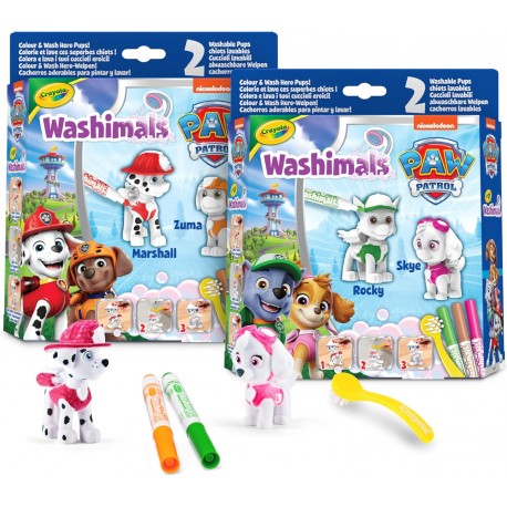 6740532221f371029f3d55e822617f9b Crayola Washimals Pets - Set 2 Cuccioli Paw Patrol - immagine 1