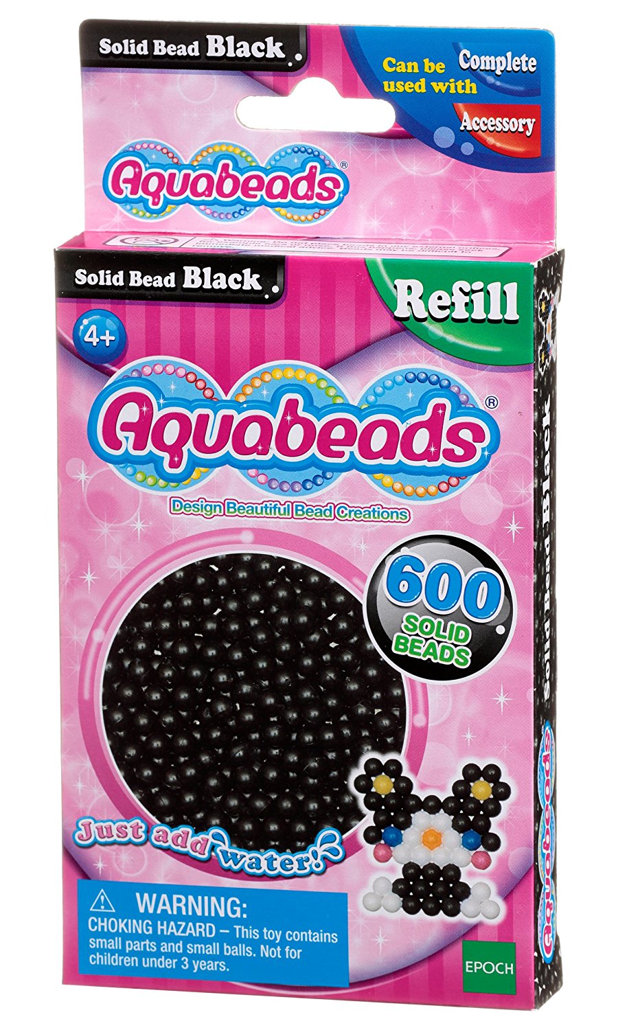 6a64fb1e5dd69f972aacd704c0e7432d Aquabeads Perle Ricambio 600 pz. Nero - immagine 1