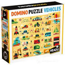 6ad906d460b3eb6a170963b89839570e Headu Domino Puzzle Vehicles - immagine 1