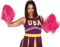 6b986a6e65c12f92545ee29a85375629 Guirca Coppia 2 Pom Pom da Cheerleader Rosa gr 80 - immagine 1