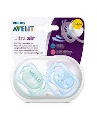 6cd141e0ee668e71a9ce7b4dcff0794f Avent 2 Succhietti Ultra Air 0-6m – Maschio Hello - immagine 1