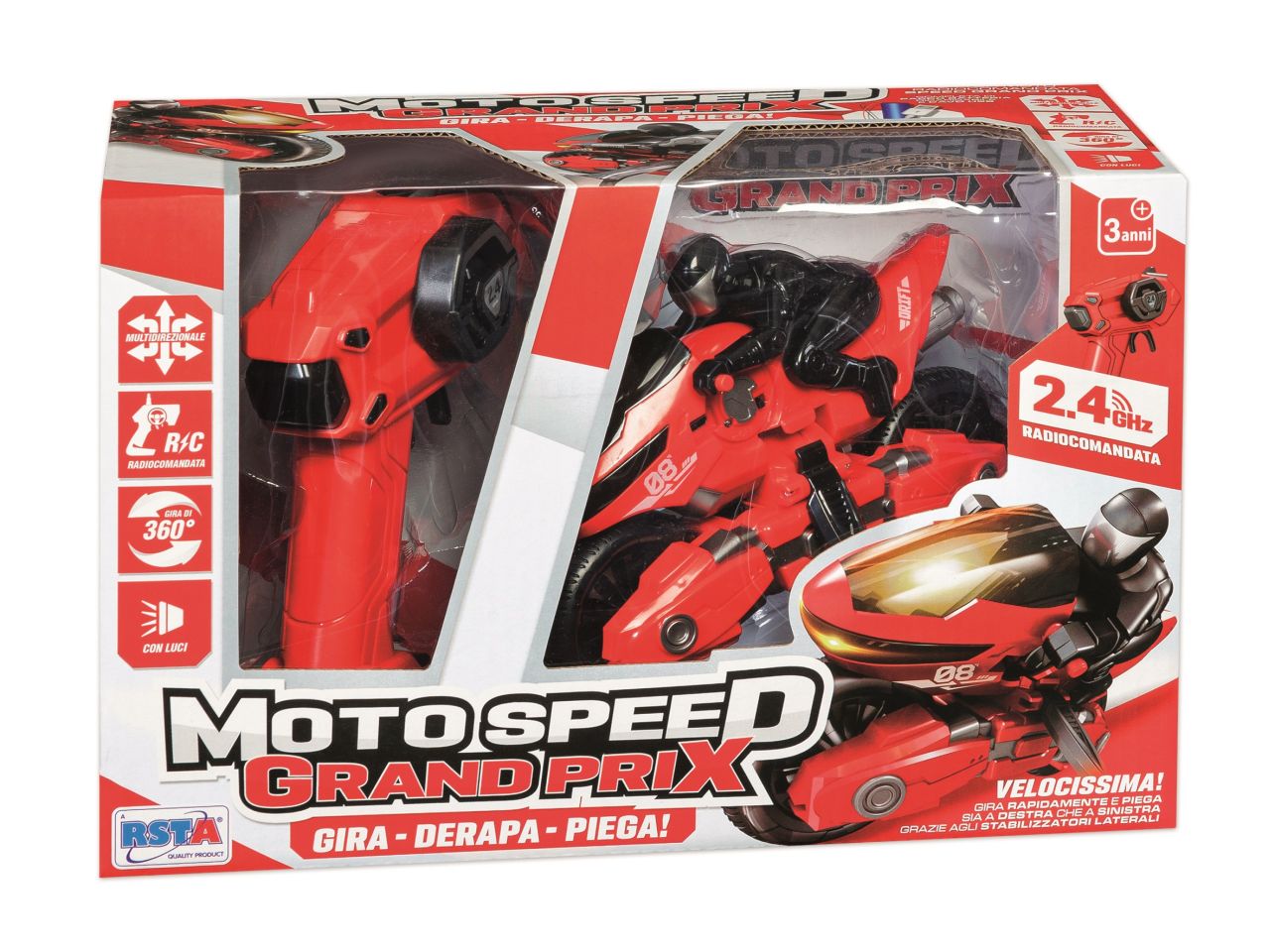 6e2d6850b858727a08cbefef4b6108a4 Rstoys Moto Speed Radiocomandata con Luci - immagine 1