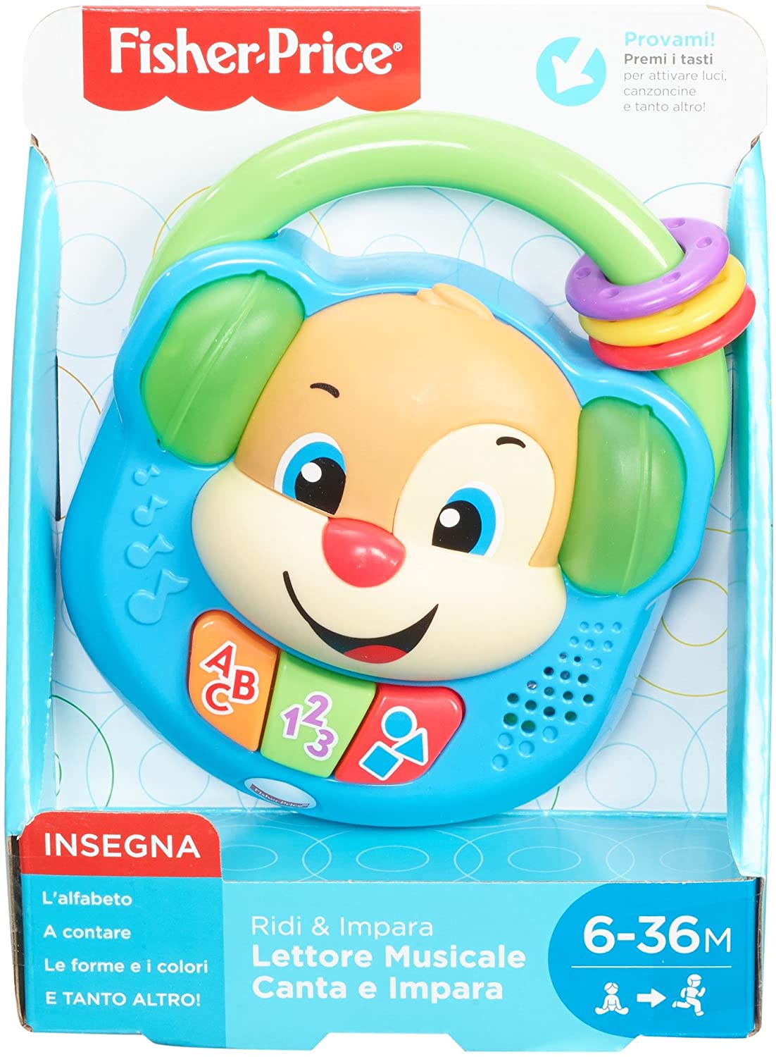 6f052b78b00cda7ad7aa784bd31c9a9c Fisher Price Lettore Musicale Canta e Impara - immagine 1