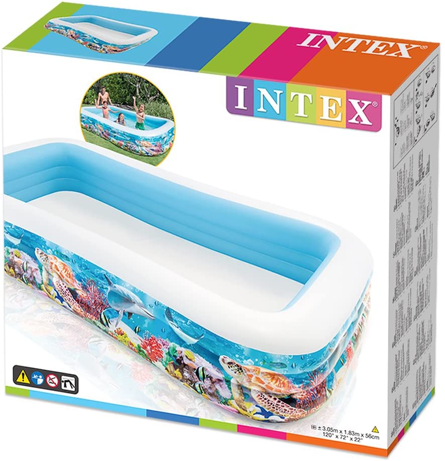 70ddfbbe548b05059c6b82c55ae91ffa Intex Piscina Family Pesci 305x183x56 - immagine 1