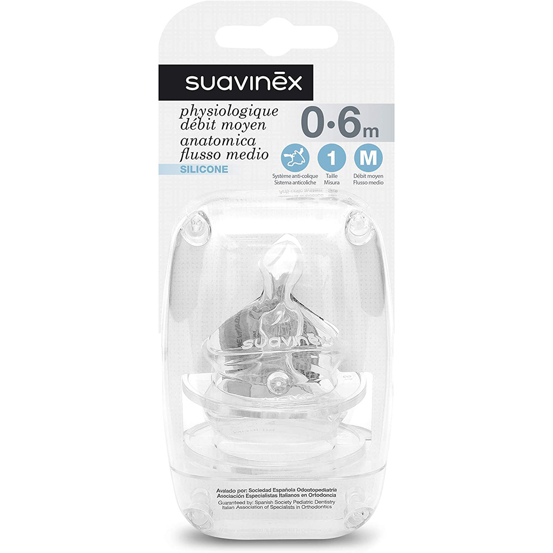 7246f33b215fef9e9955e3ecb1e93ed3 Suavinex Tettarelle Anatomiche Silicone 1M - 2PZ - immagine 1